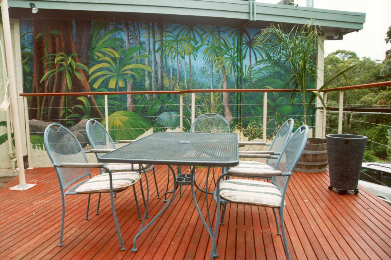 Rainforest mural & deck